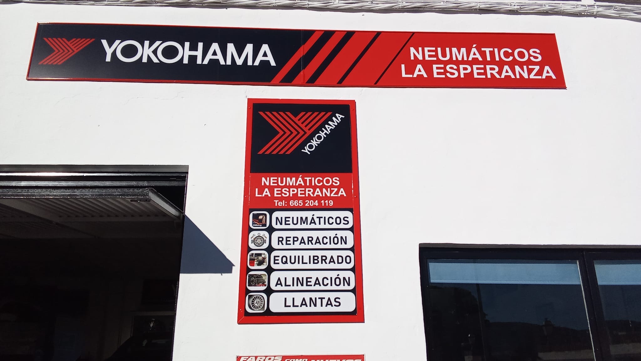 Rótulo Yokohama Neumáticos La Esperanza