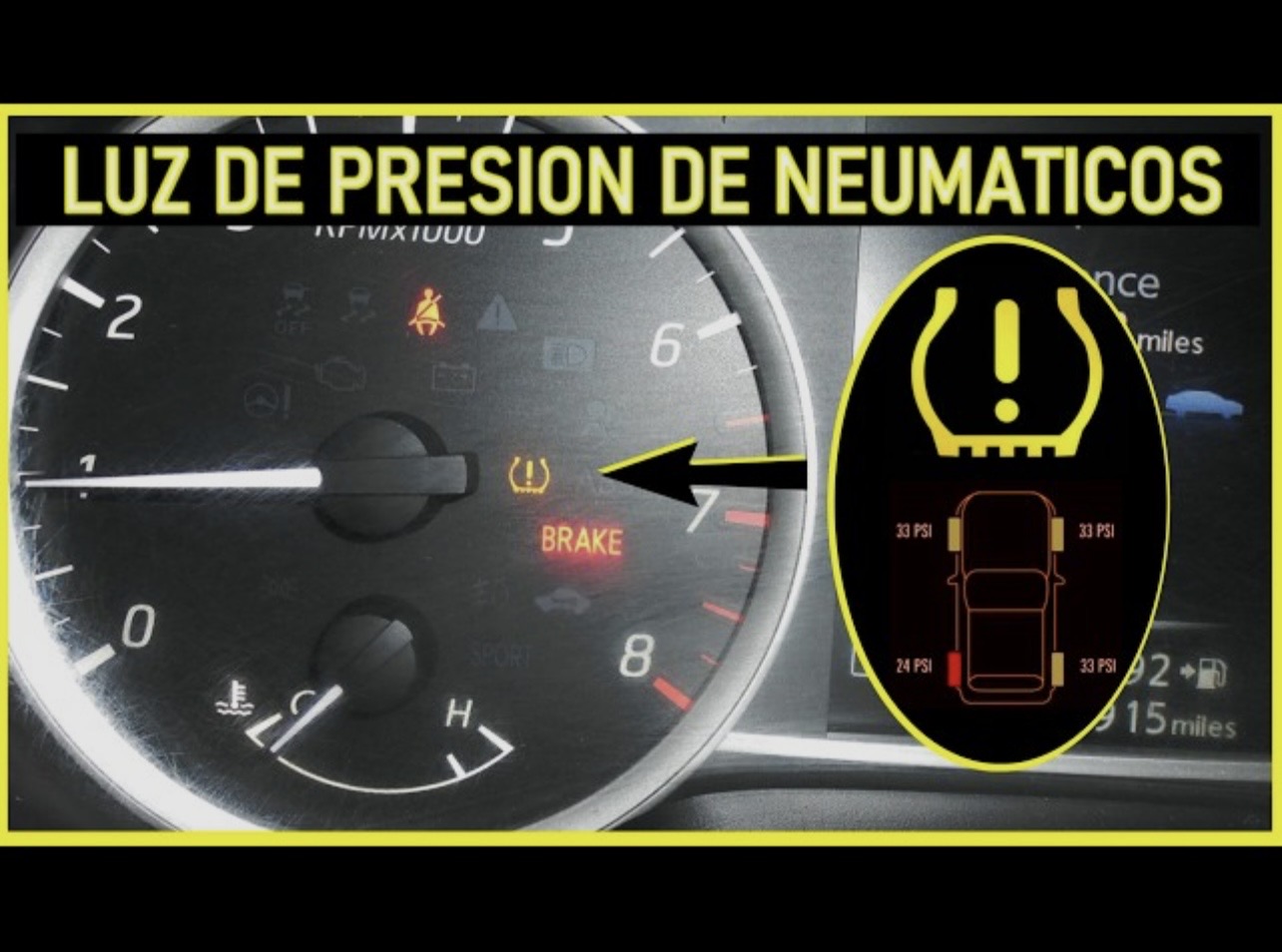 Luz de presión de neumáticos, TPMS